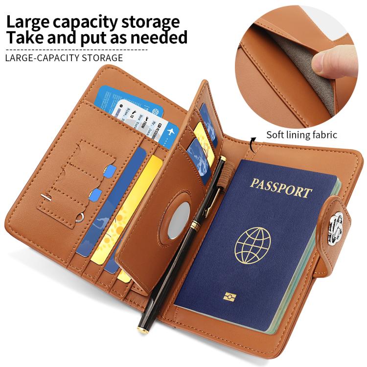 VIETAO VT-ZP-240 Multifunctional Leather Passport Card Holder(Coffee)