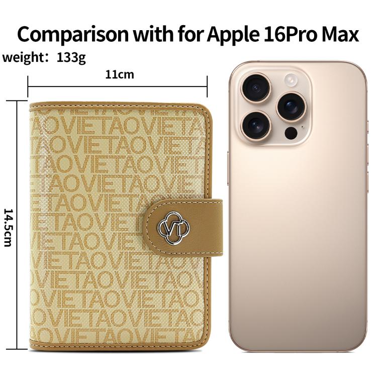 VIETAO VT-ZP-240 Multifunctional Leather Passport Card Holder(Milk Tea)