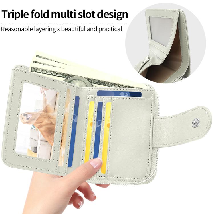 VIETAO VT-ZP-241 Multifunctional Leather Card Holder Wallet(Creamy White)
