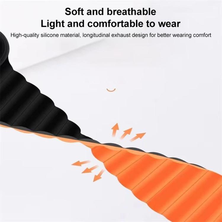 xDfind Loop Magnetic Glossy Silicone Watch Band, 22mm