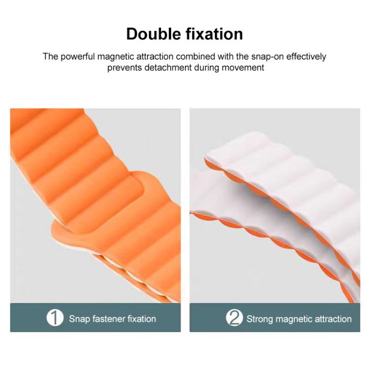 xDfind Loop Magnetic Glossy Silicone Watch Band, 22mm