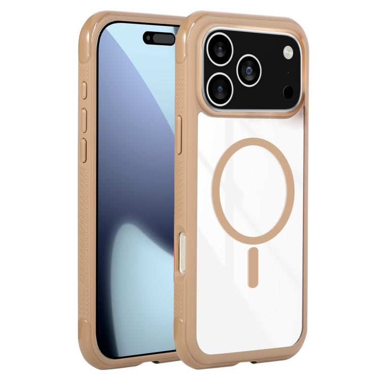 Solid Color Edge Transparency MagSafe Magnetic Phone Case, For iPhone 17 Pro Max, For iPhone 17 Pro, For iPhone 17