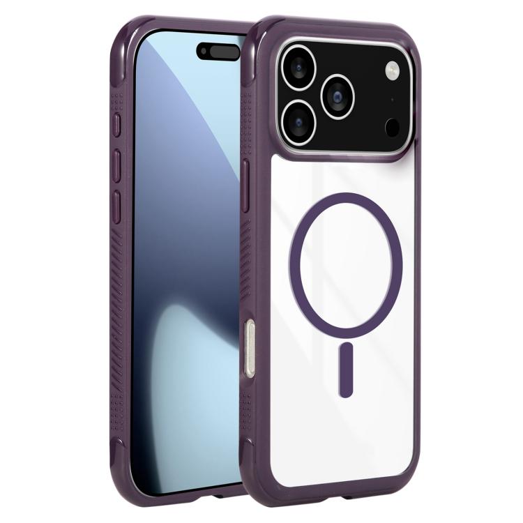 Solid Color Edge Transparency MagSafe Magnetic Phone Case, For iPhone 17 Pro Max, For iPhone 17 Pro, For iPhone 17