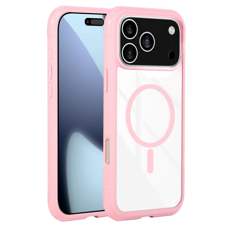 Solid Color Edge Transparency MagSafe Magnetic Phone Case, For iPhone 17 Pro Max, For iPhone 17 Pro, For iPhone 17