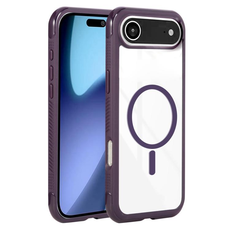 Solid Color Edge Transparency MagSafe Magnetic Phone Case, For iPhone Air, For iPhone 16 Pro Max, For iPhone 16 Pro