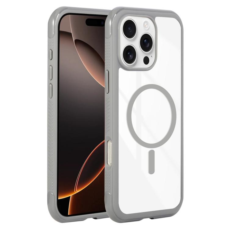 Solid Color Edge Transparency MagSafe Magnetic Phone Case, For iPhone Air, For iPhone 16 Pro Max, For iPhone 16 Pro