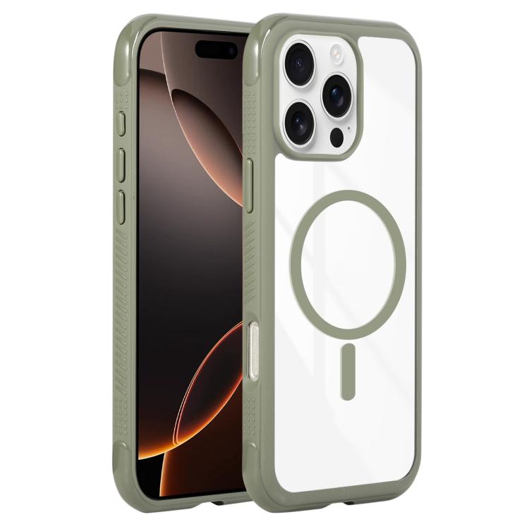 Solid Color Edge Transparency MagSafe Magnetic Phone Case, For iPhone Air, For iPhone 16 Pro Max, For iPhone 16 Pro