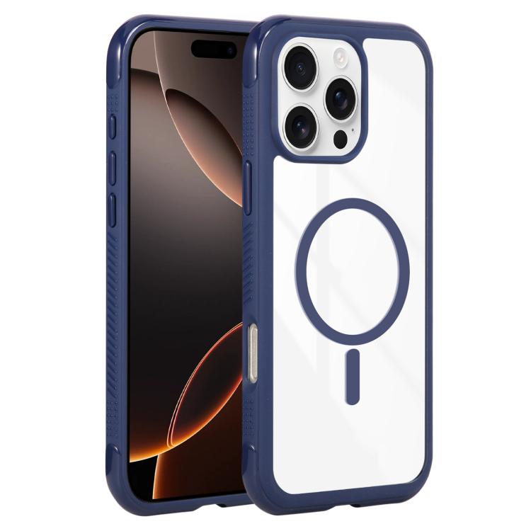 Solid Color Edge Transparency MagSafe Magnetic Phone Case, For iPhone Air, For iPhone 16 Pro Max, For iPhone 16 Pro