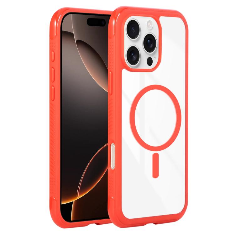 Solid Color Edge Transparency MagSafe Magnetic Phone Case, For iPhone Air, For iPhone 16 Pro Max, For iPhone 16 Pro