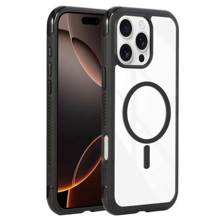 Solid Color Edge Transparency MagSafe Magnetic Phone Case, For iPhone Air, For iPhone 16 Pro Max, For iPhone 16 Pro