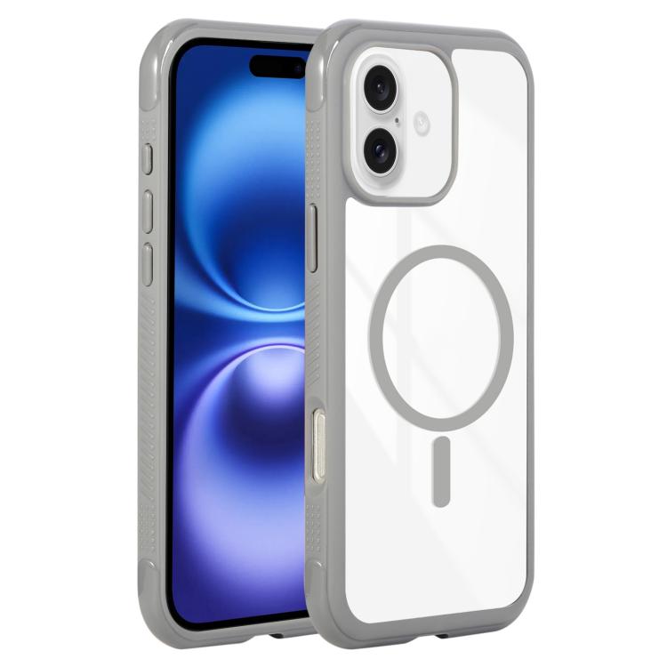Solid Color Edge Transparency MagSafe Magnetic Phone Case, For iPhone 16 Plus, For iPhone 16, For iPhone 15 Pro Max