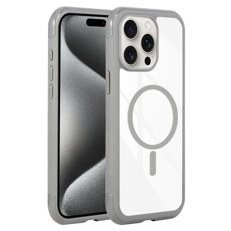 Solid Color Edge Transparency MagSafe Magnetic Phone Case, For iPhone 15 Pro, For iPhone 14 Plus / 15 Plus, For iPhone 15 / 14 / 13