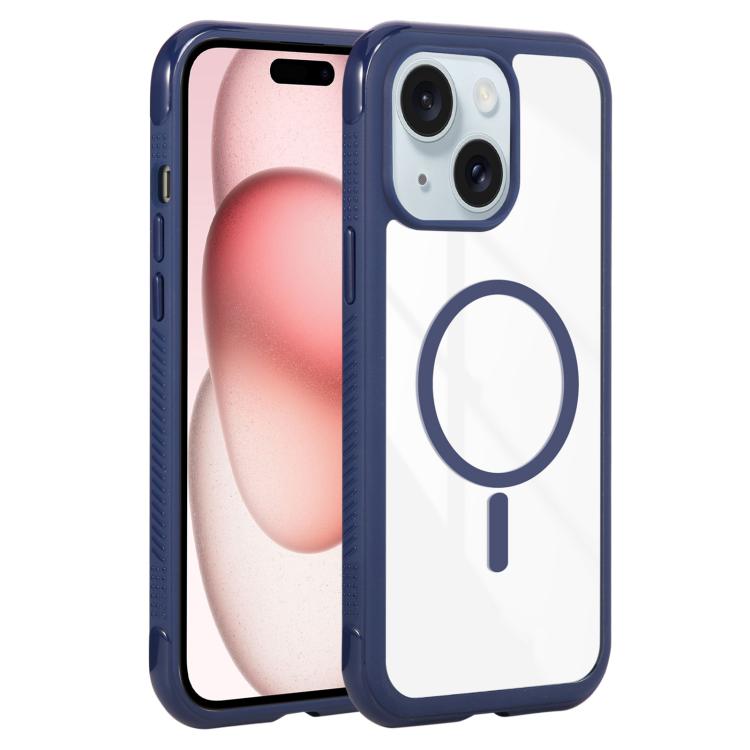 Solid Color Edge Transparency MagSafe Magnetic Phone Case, For iPhone 15 Pro, For iPhone 14 Plus / 15 Plus, For iPhone 15 / 14 / 13