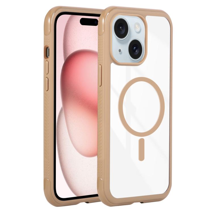 Solid Color Edge Transparency MagSafe Magnetic Phone Case, For iPhone 15 Pro, For iPhone 14 Plus / 15 Plus, For iPhone 15 / 14 / 13
