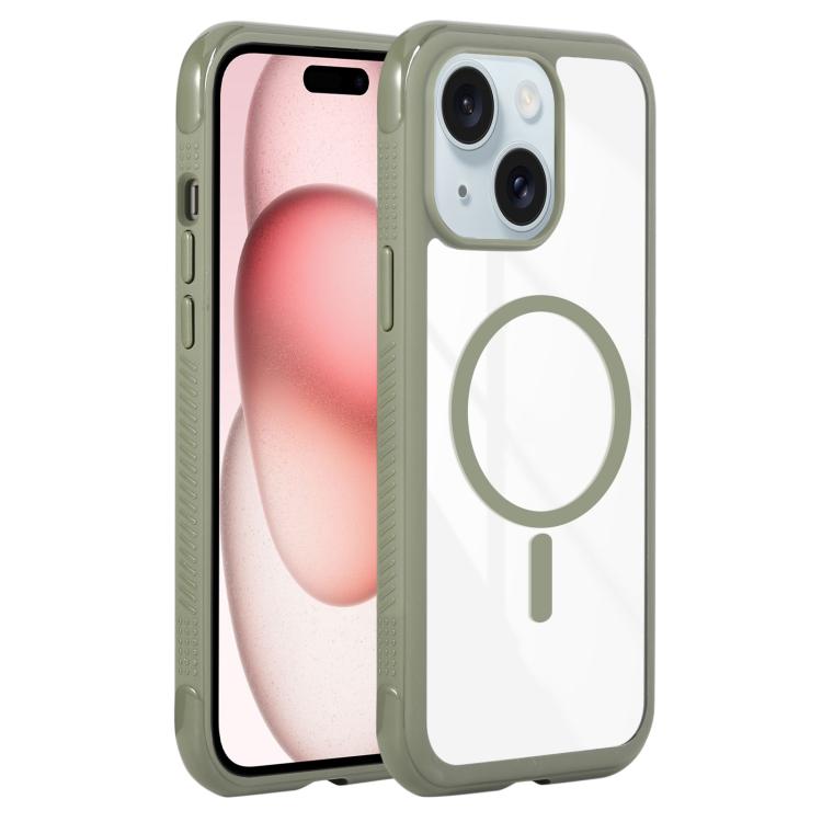 Solid Color Edge Transparency MagSafe Magnetic Phone Case, For iPhone 15 Pro, For iPhone 14 Plus / 15 Plus, For iPhone 15 / 14 / 13