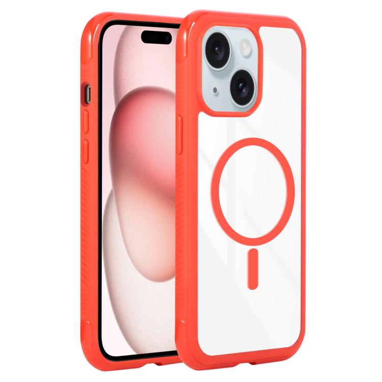 Solid Color Edge Transparency MagSafe Magnetic Phone Case, For iPhone 15 Pro, For iPhone 14 Plus / 15 Plus, For iPhone 15 / 14 / 13