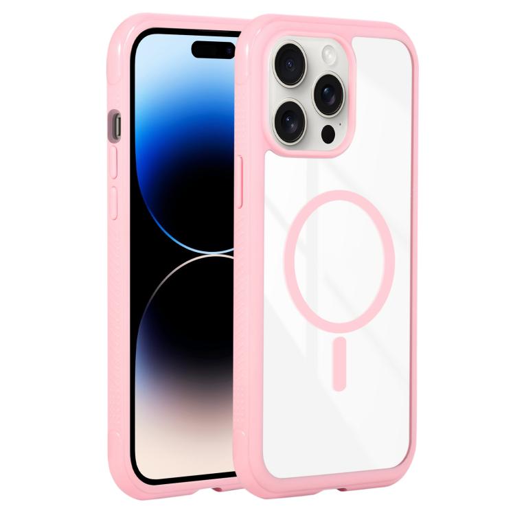Solid Color Edge Transparency MagSafe Magnetic Phone Case, For iPhone 14 Pro / 13 Pro, For iPhone 14 Pro Max, For iPhone 13 Pro Max / 12 Pro Max