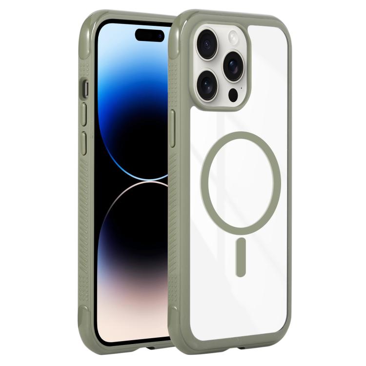 Solid Color Edge Transparency MagSafe Magnetic Phone Case, For iPhone 14 Pro / 13 Pro, For iPhone 14 Pro Max, For iPhone 13 Pro Max / 12 Pro Max