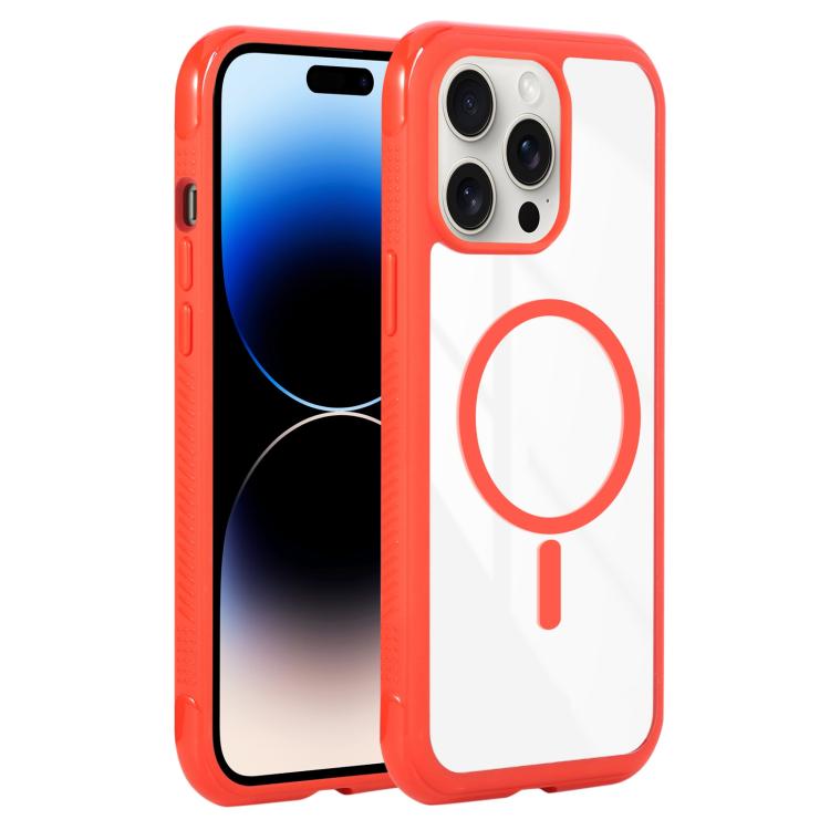Solid Color Edge Transparency MagSafe Magnetic Phone Case, For iPhone 14 Pro / 13 Pro, For iPhone 14 Pro Max, For iPhone 13 Pro Max / 12 Pro Max