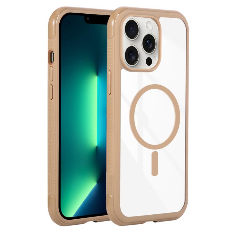 Solid Color Edge Transparency MagSafe Magnetic Phone Case, For iPhone 14 Pro / 13 Pro, For iPhone 14 Pro Max, For iPhone 13 Pro Max / 12 Pro Max
