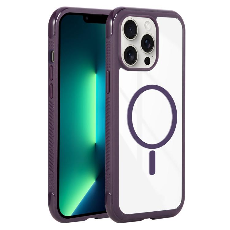 Solid Color Edge Transparency MagSafe Magnetic Phone Case, For iPhone 14 Pro / 13 Pro, For iPhone 14 Pro Max, For iPhone 13 Pro Max / 12 Pro Max