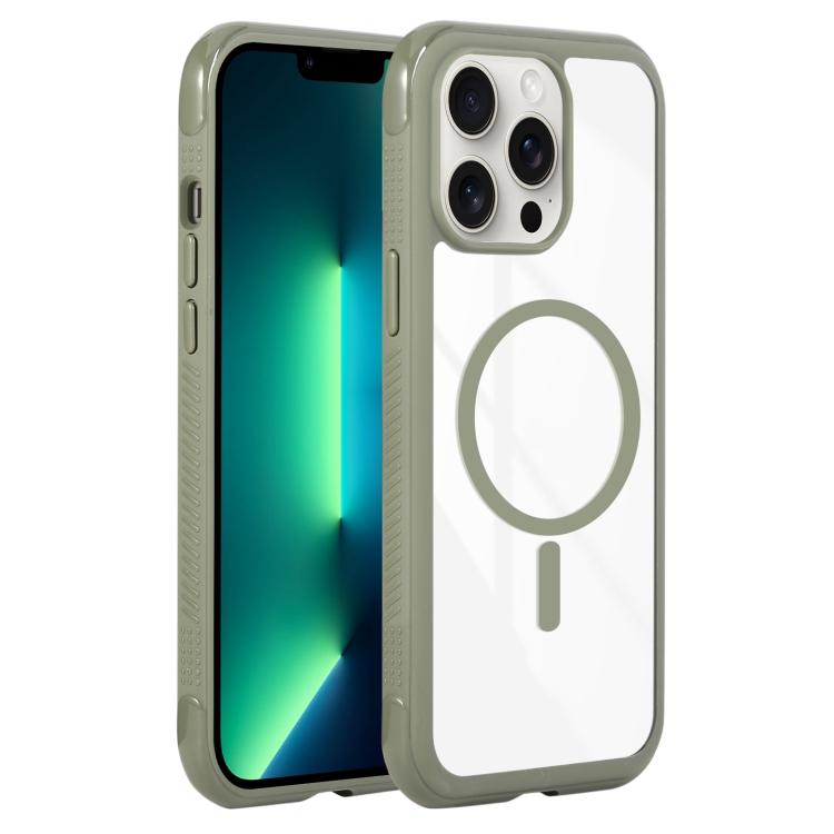 Solid Color Edge Transparency MagSafe Magnetic Phone Case, For iPhone 14 Pro / 13 Pro, For iPhone 14 Pro Max, For iPhone 13 Pro Max / 12 Pro Max