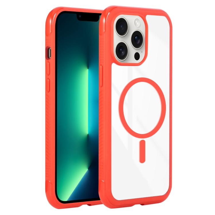 Solid Color Edge Transparency MagSafe Magnetic Phone Case, For iPhone 14 Pro / 13 Pro, For iPhone 14 Pro Max, For iPhone 13 Pro Max / 12 Pro Max