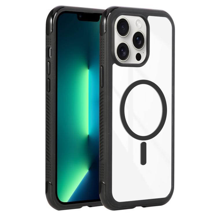 Solid Color Edge Transparency MagSafe Magnetic Phone Case, For iPhone 14 Pro / 13 Pro, For iPhone 14 Pro Max, For iPhone 13 Pro Max / 12 Pro Max