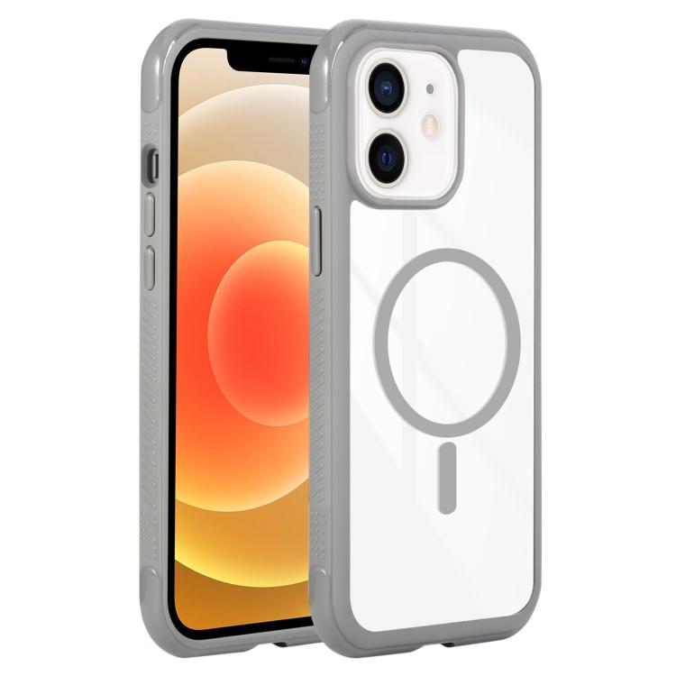 Solid Color Edge Transparency MagSafe Magnetic Phone Case, For iPhone 12 / 12 Pro