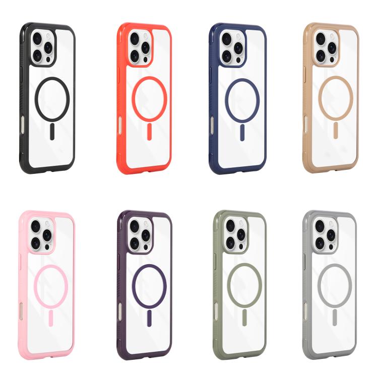 Solid Color Edge Transparency MagSafe Magnetic Phone Case, For iPhone 14 Pro / 13 Pro, For iPhone 14 Pro Max, For iPhone 13 Pro Max / 12 Pro Max