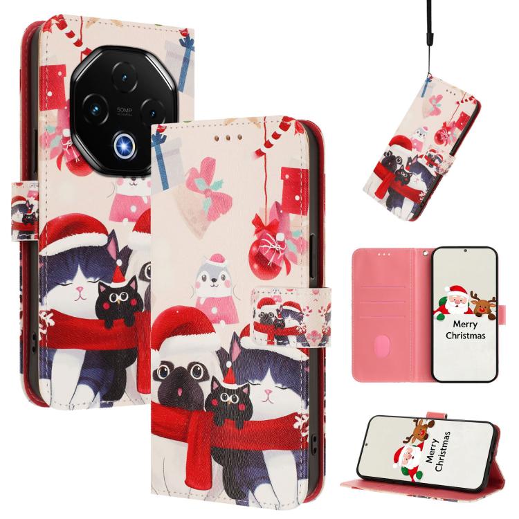 Christmas Series Buckle Leather Phone Case with Hand Strap, For UMIDIGI G100x 5G / 4G, For UMIDIGI G100 Pro