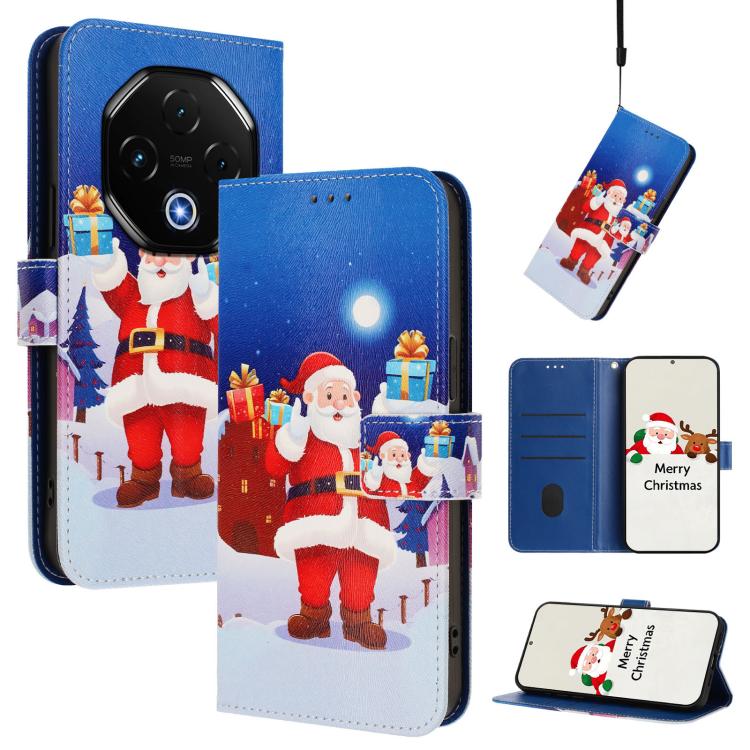Christmas Series Buckle Leather Phone Case with Hand Strap, For UMIDIGI G100x 5G / 4G, For UMIDIGI G100 Pro