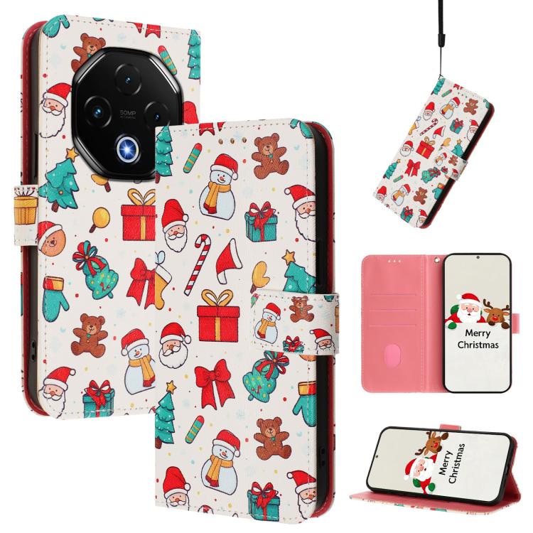 Christmas Series Buckle Leather Phone Case with Hand Strap, For UMIDIGI G100x 5G / 4G, For UMIDIGI G100 Pro