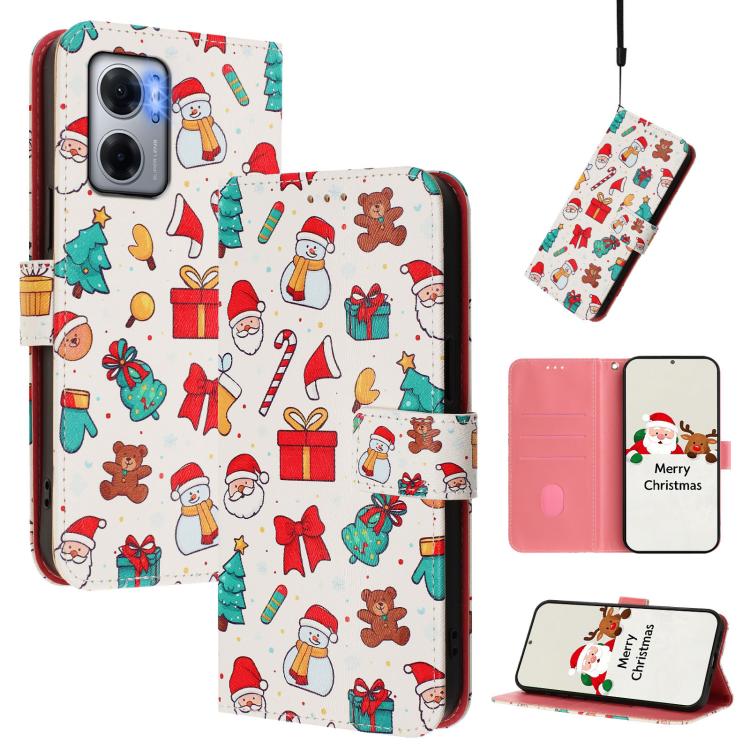 Christmas Series Buckle Leather Phone Case with Hand Strap, For Redmi A1 4G / A2 4G, For Redmi Note 12 Pro+ 5G Global, For Redmi Note 12 5G Global / Xiaomi Poco X5, For Redmi 10 5G / Note 11E 5G