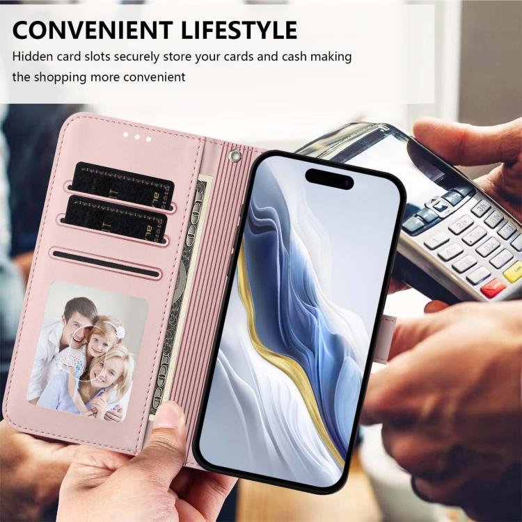 Embossed Heart Cat Leather Phone Case with Hand Strap, For iPhone 11 Pro, For iPhone X / XS