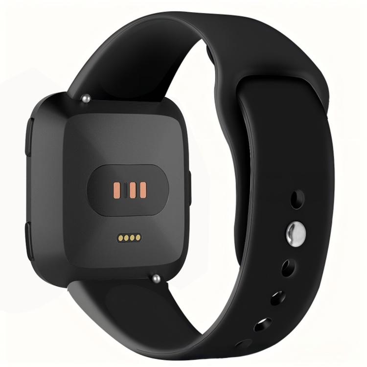 For Fitbit Versa 2 / Versa / Versa Lite xDfind Rivet Buckle Solid Color Silicone Watch Band, S