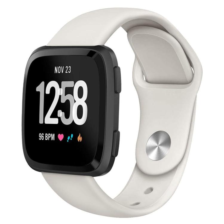 For Fitbit Versa 2 / Versa / Versa Lite xDfind Rivet Buckle Solid Color Silicone Watch Band, S