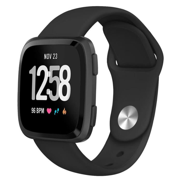 For Fitbit Versa 2 / Versa / Versa Lite xDfind Rivet Buckle Solid Color Silicone Watch Band, L
