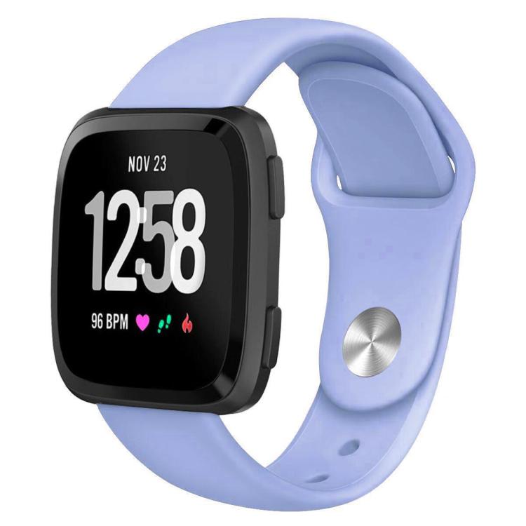 For Fitbit Versa 2 / Versa / Versa Lite xDfind Rivet Buckle Solid Color Silicone Watch Band, L