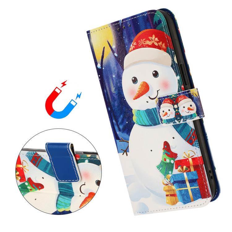 Christmas Series Buckle Leather Phone Case with Hand Strap, For Doogee N60 Pro