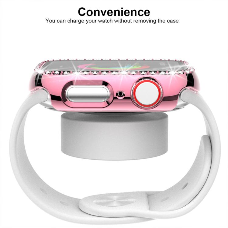 xDfind Single Row Diamond Tempered Glass Film Integrated PC Watch Case, For Apple Watch Ultra 3 / 2 / 1 49mm, For Apple Watch Series 9 / 8 / 7 45mm