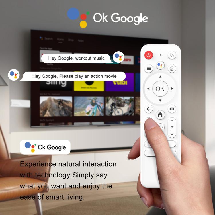 H96 Max H313 Android 14 Mini HD TV Stick with Remote Control, ARM Cortex-A53 Quad Core, 2GB+16GB, 2GB+8GB