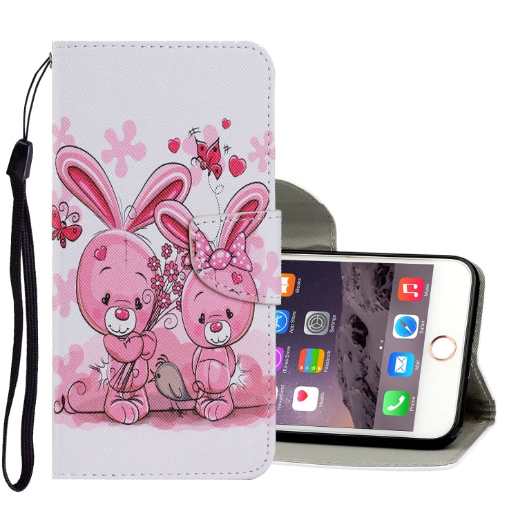 Coloured Drawing Pattern Horizontal Flip PU Leather Case with Holder & Card Slots & Wallet & Lanyard, For iPhone 8 Plus & 7 Plus