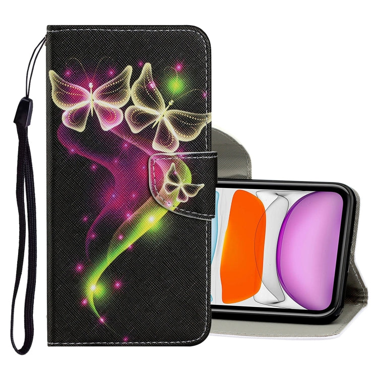 Coloured Drawing Pattern Horizontal Flip PU Leather Case with Holder & Card Slots & Wallet & Lanyard, For iPhone 11