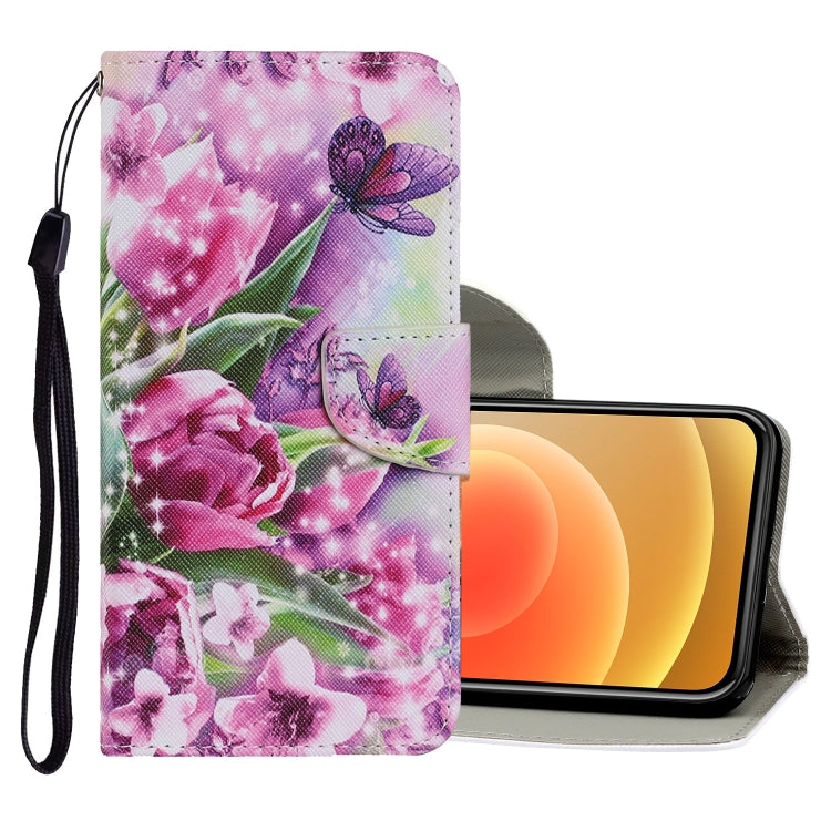Coloured Drawing Pattern Horizontal Flip PU Leather Case with Holder & Card Slots & Wallet & Lanyard, For iPhone 12 mini