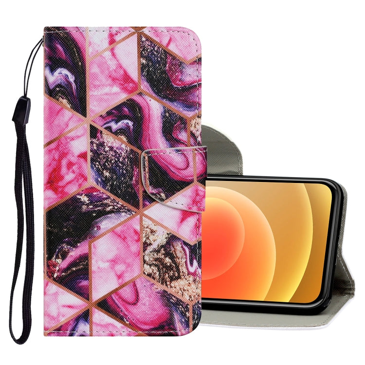 Coloured Drawing Pattern Horizontal Flip PU Leather Case with Holder & Card Slots & Wallet & Lanyard, For iPhone 12 mini