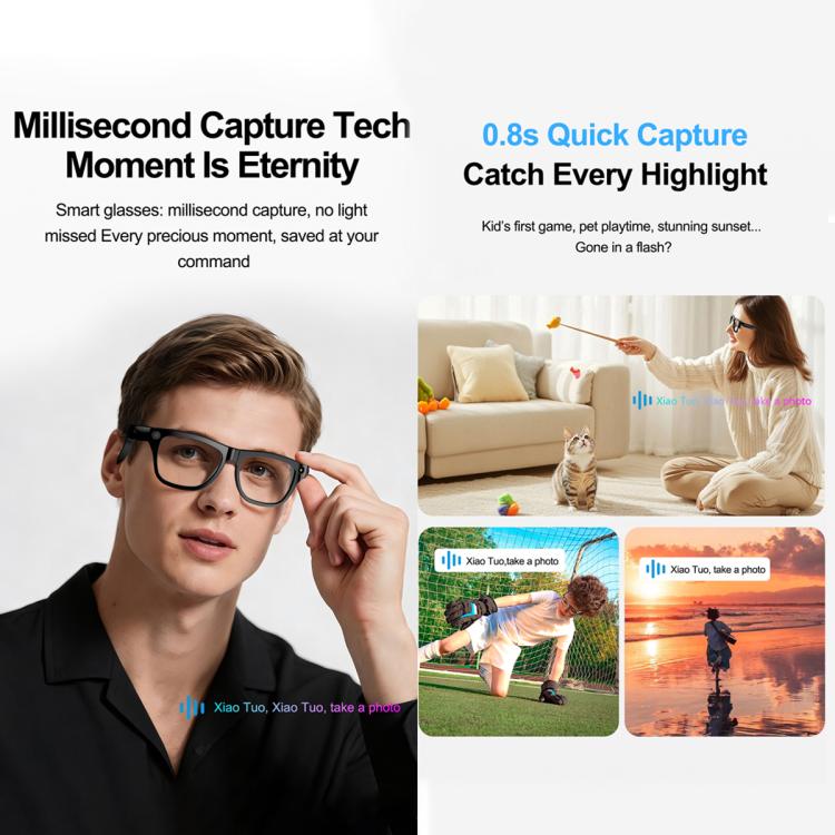 XK One Mac 8MP AI Smart Glasses with Voice & Touch Control