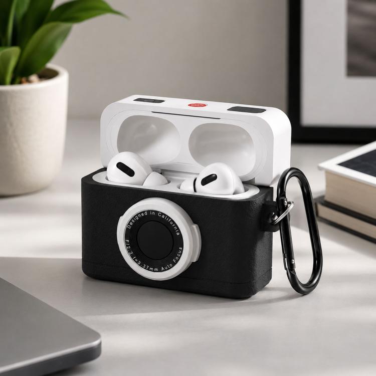 XDcase Retro Camera Style Silicone Earbuds Case, For AirPods 5 / 4, For AirPods Pro 3, For AirPods Pro 2