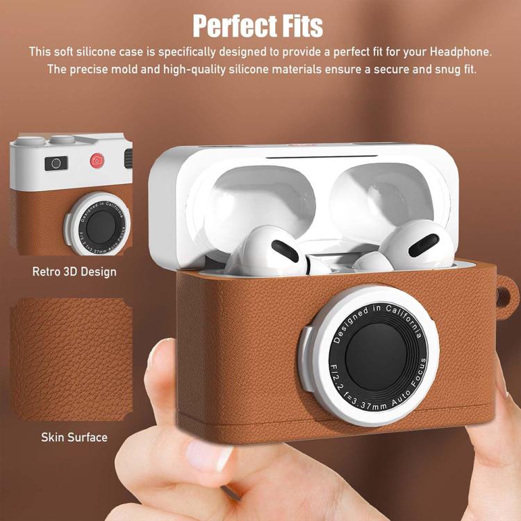XDcase Retro Camera Style Silicone Earbuds Case, For AirPods 5 / 4, For AirPods Pro 3, For AirPods Pro 2