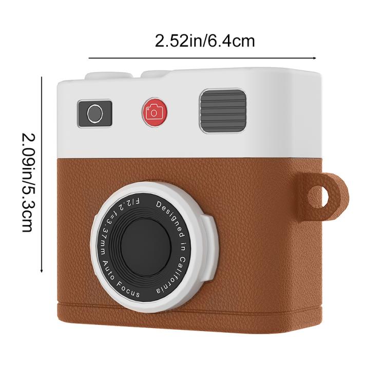 XDcase Retro Camera Style Silicone Earbuds Case, For AirPods 5 / 4, For AirPods Pro 3, For AirPods Pro 2